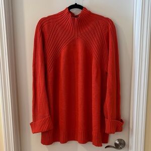 Talbots Vibrant Red Cowl Neck Sweater